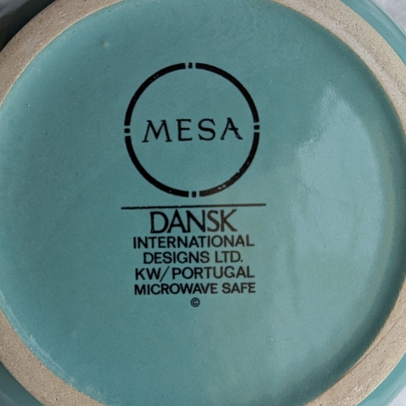 Vintage Dansk Mesa Turquoise Ceramic Pitcher Discontinued - Picture 7 of 10